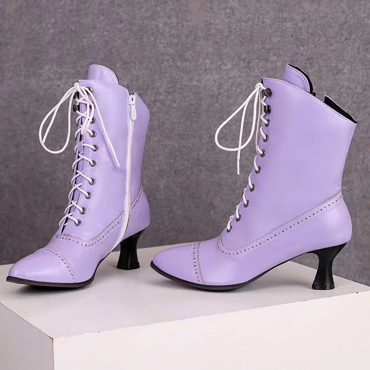 Bottes Martin pour Femme Grande Taille à Talons Hauts