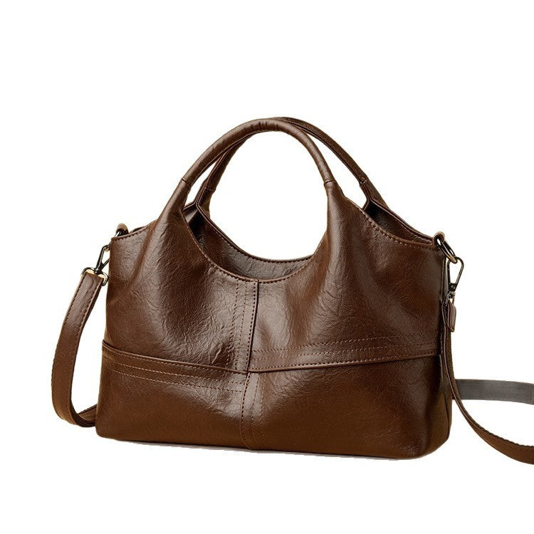 Sac à main en cuir souple pour femme, sac à bandoulière léger et de grande capacité