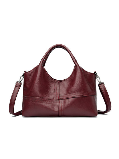 Sac à main en cuir souple pour femme, sac à bandoulière léger et de grande capacité
