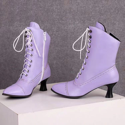 Bottes Martin pour Femme Grande Taille à Talons Hauts