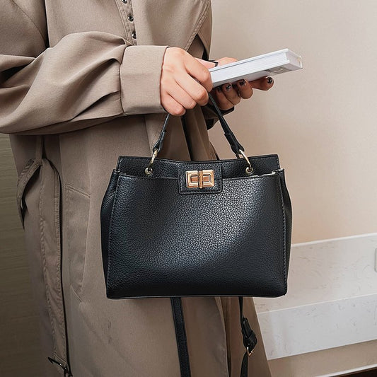 Sac messager de grande capacité, simple, élégant et texturé
