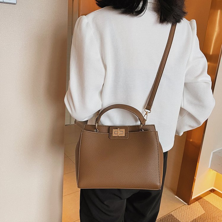Sac messager de grande capacité, simple, élégant et texturé