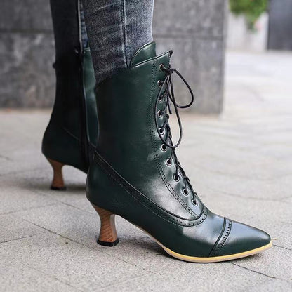 Bottes Martin pour Femme Grande Taille à Talons Hauts