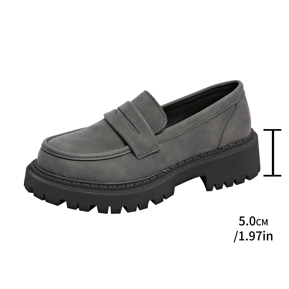 Mocassins à enfiler à talon bas de style britannique