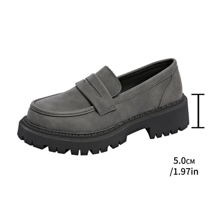Mocassins à enfiler à talon bas de style britannique