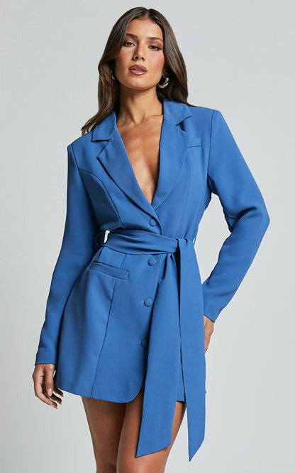 Top à Lacets, Coupe Slim, Manches Longues, Couleur Bonbon, Manteau Mi-long pour Femme