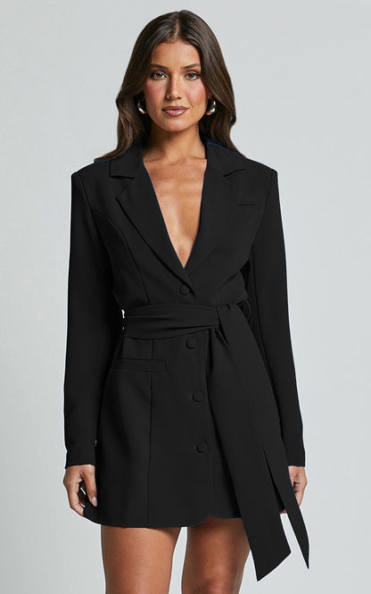 Top à Lacets, Coupe Slim, Manches Longues, Couleur Bonbon, Manteau Mi-long pour Femme