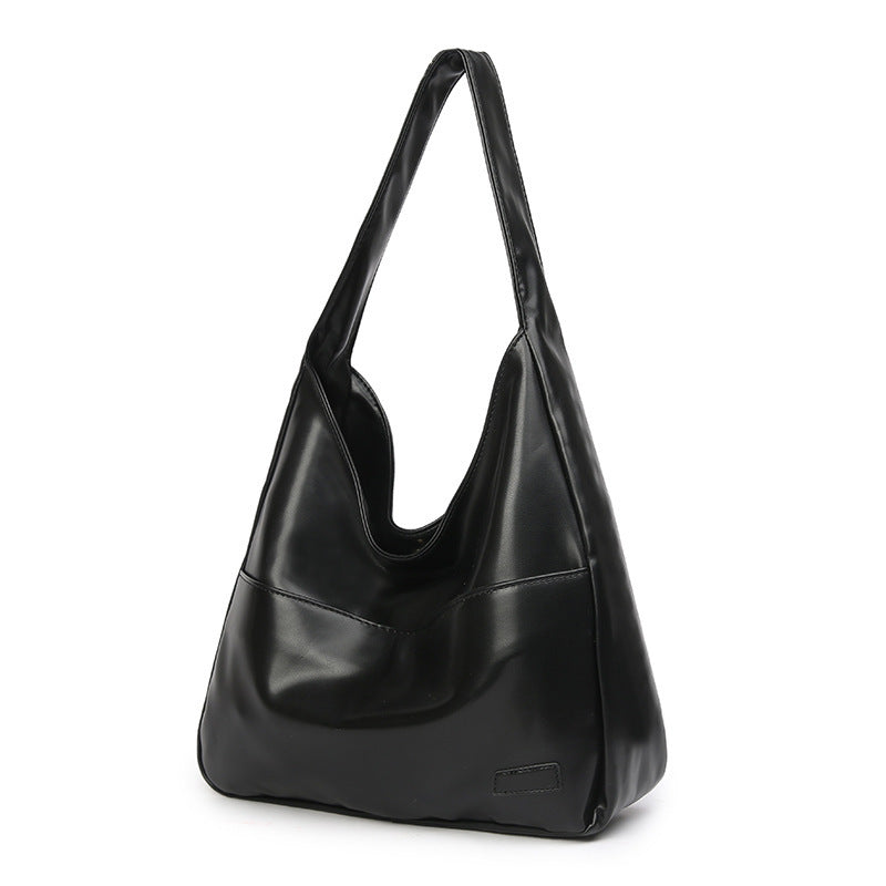 Sac fourre-tout en PU grande capacité pour femme, sac à bandoulière simple