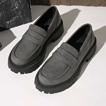 Mocassins à enfiler à talon bas de style britannique