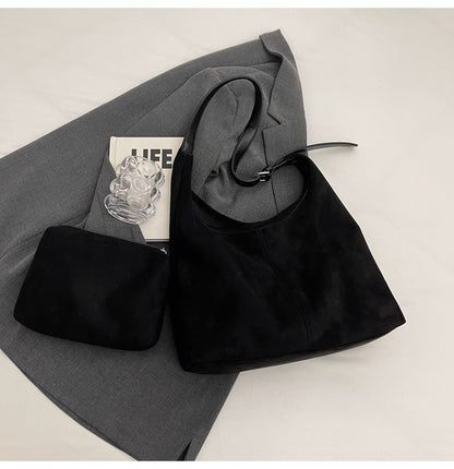 Sac seau en daim de grande capacité, nouvelle collection automne et hiver