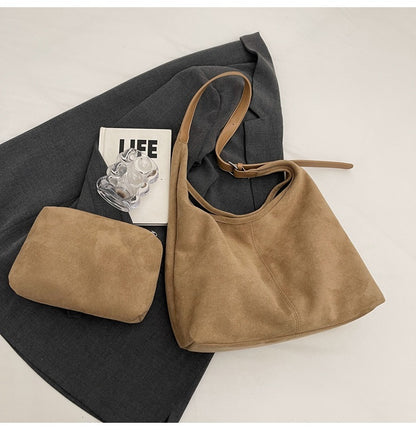 Sac seau en daim de grande capacité, nouvelle collection automne et hiver