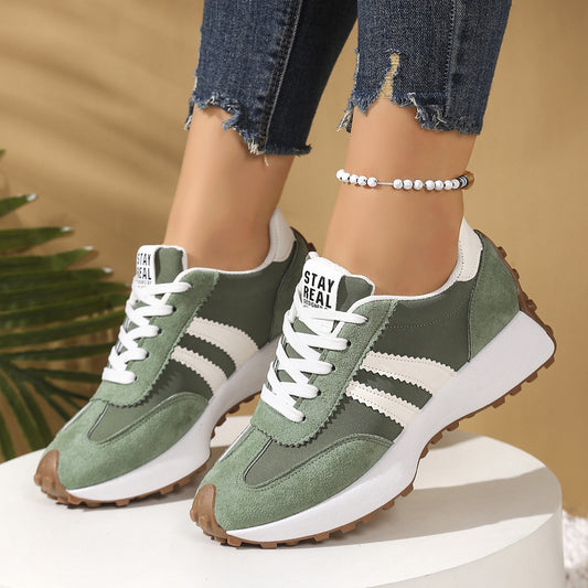 Chaussures décontractées respirantes à semelle épaisse pour femmes