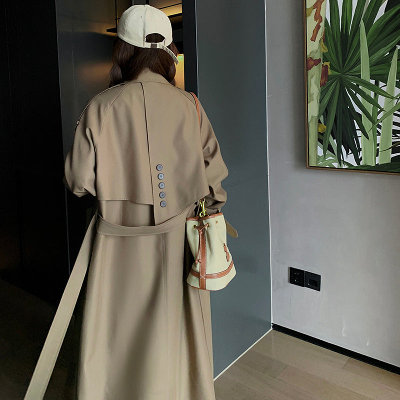 Trench long à manches longues pour femme – Nouvelle collection printemps et automne