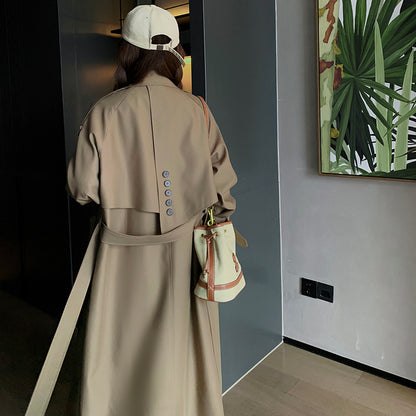 Trench long à manches longues pour femme – Nouvelle collection printemps et automne