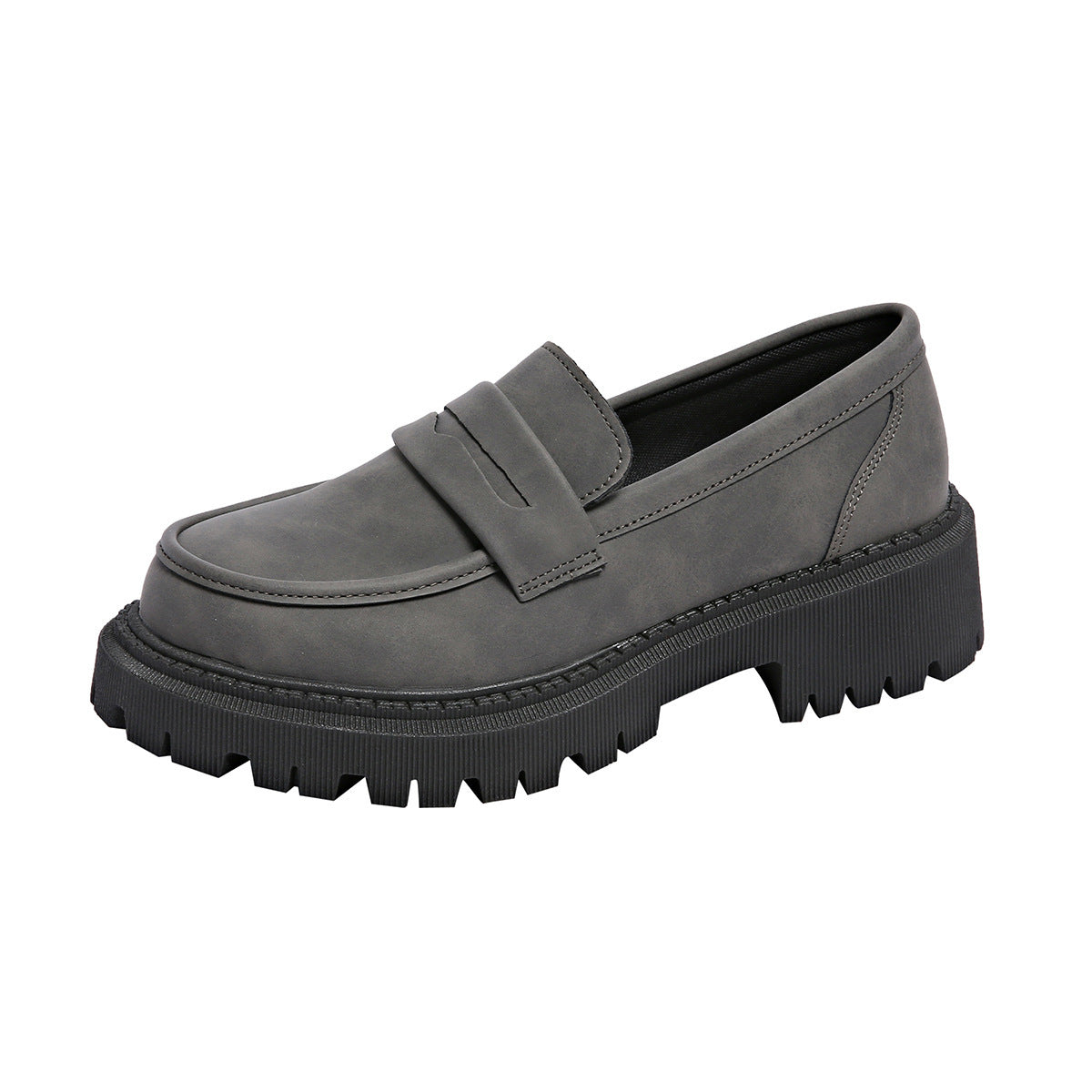 Mocassins à enfiler à talon bas de style britannique