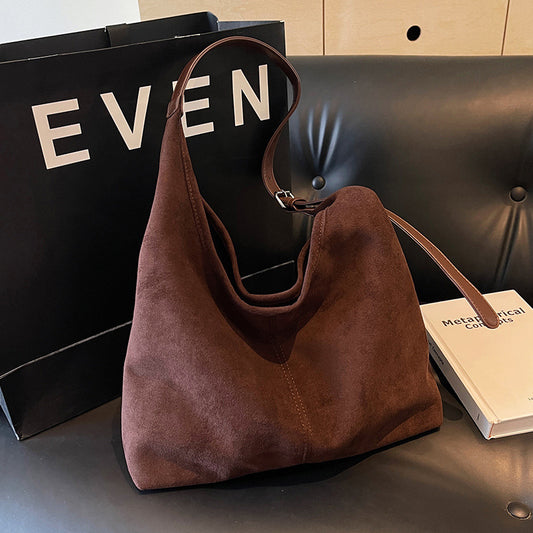 Sac seau en daim de grande capacité, nouvelle collection automne et hiver