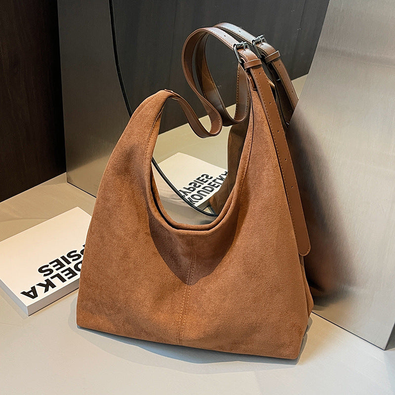 Sac seau en daim de grande capacité, nouvelle collection automne et hiver