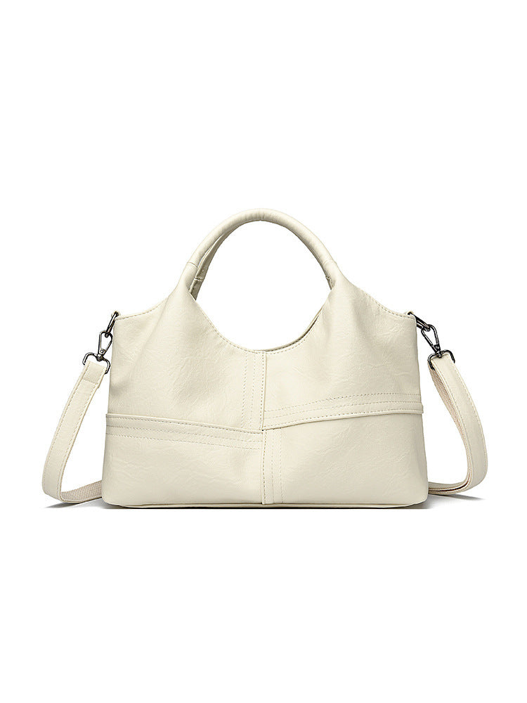 Sac à main en cuir souple pour femme, sac à bandoulière léger et de grande capacité