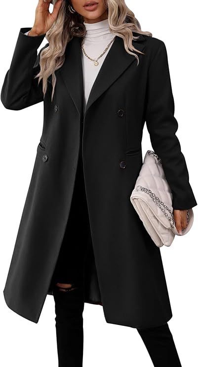 Nouveau manteau long en laine pour femme – Collection automne et hiver