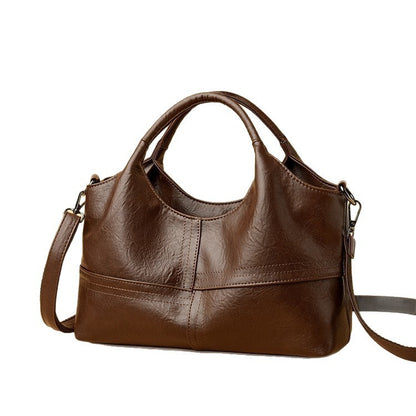 Sac à main en cuir souple pour femme, sac à bandoulière léger et de grande capacité