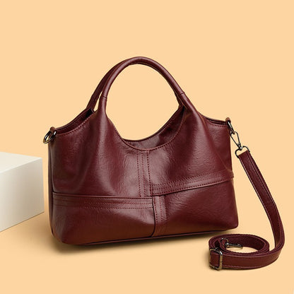 Sac à main en cuir souple pour femme, sac à bandoulière léger et de grande capacité