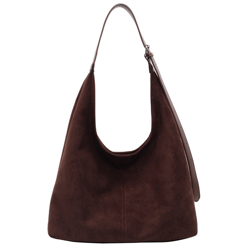 Sac seau en daim de grande capacité, nouvelle collection automne et hiver