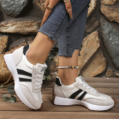 Chaussures décontractées respirantes à semelle épaisse pour femmes
