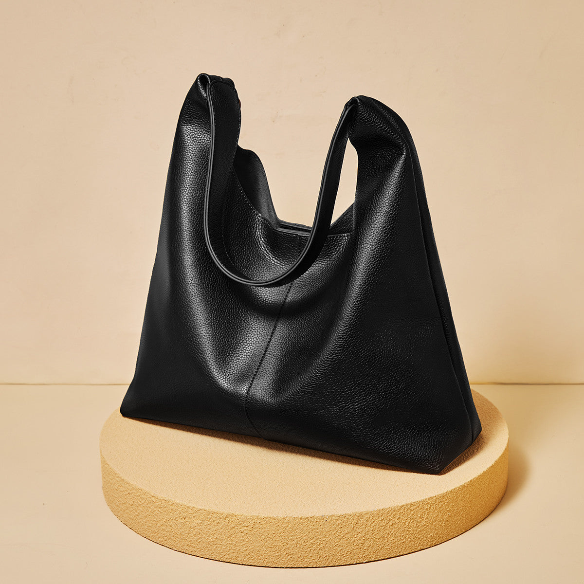 Sac à main en cuir de vachette de grande capacité pour femme