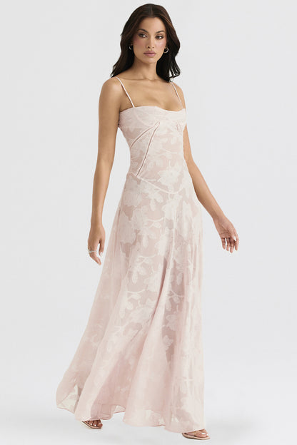 Robe jupe à bretelles en dentelle française
