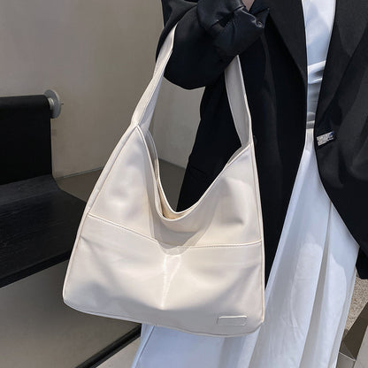 Sac fourre-tout en PU grande capacité pour femme, sac à bandoulière simple