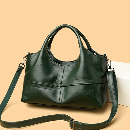 Sac à main en cuir souple pour femme, sac à bandoulière léger et de grande capacité
