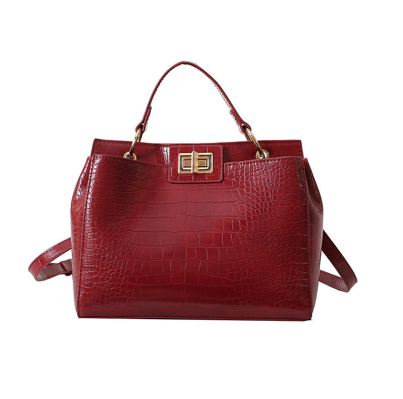Sac messager de grande capacité, simple, élégant et texturé