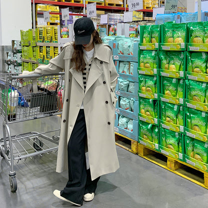 Trench long à manches longues pour femme – Nouvelle collection printemps et automne